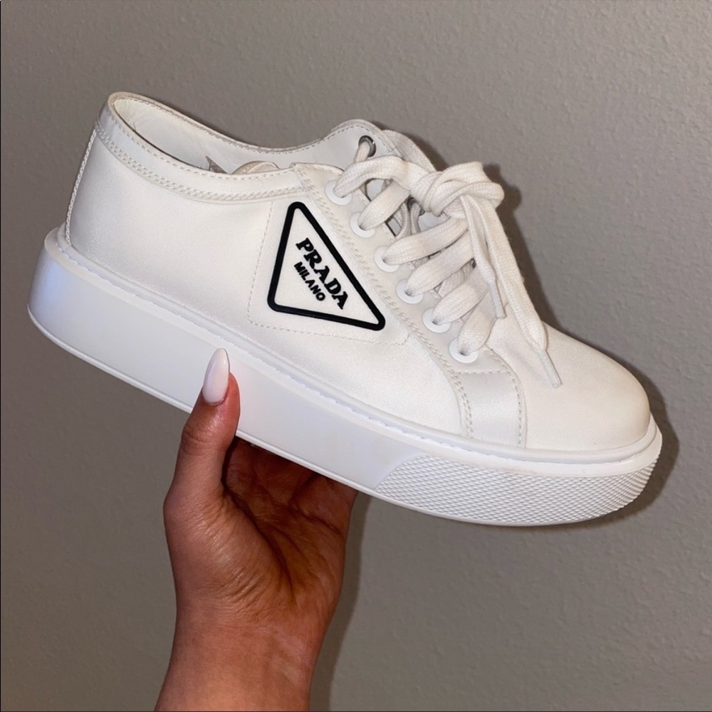 Prada garbardine sneakers WORN ONCE (38)